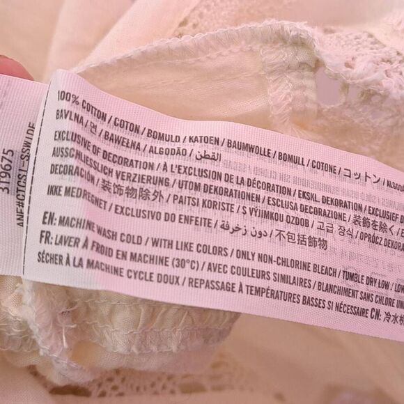 Hollister Women's Boho Cotton and Lace Tank size XS Cream - Picture 6 of 6